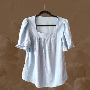 Women's pastel blue blouse size L NEW